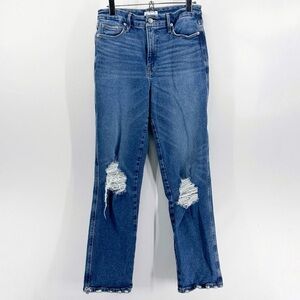 Good American Good Curve Straight Jeans High Rise Stretch Contouring Size 28